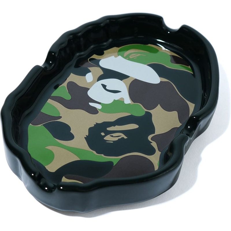 BAPE Abc Camo Ape Head Ashtray Black/Green - FW20 - CN