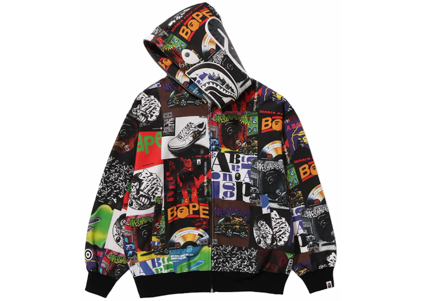 Bape shark hoodie multicolor Clearance