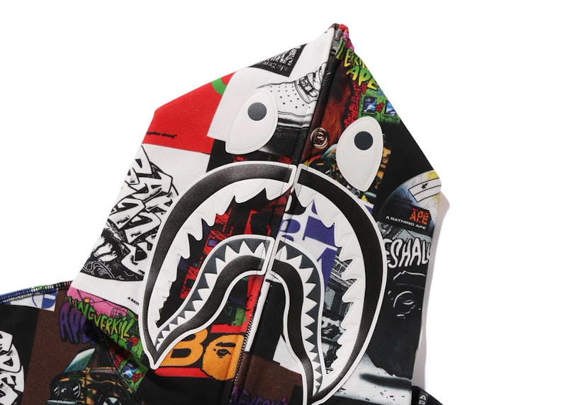 BAPE Album Monogram Shark Hoodie Multicolor Men's - FW23 - US