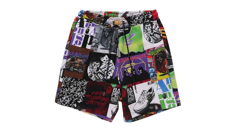 BAPE Album Monogram Sweat Shorts Multi