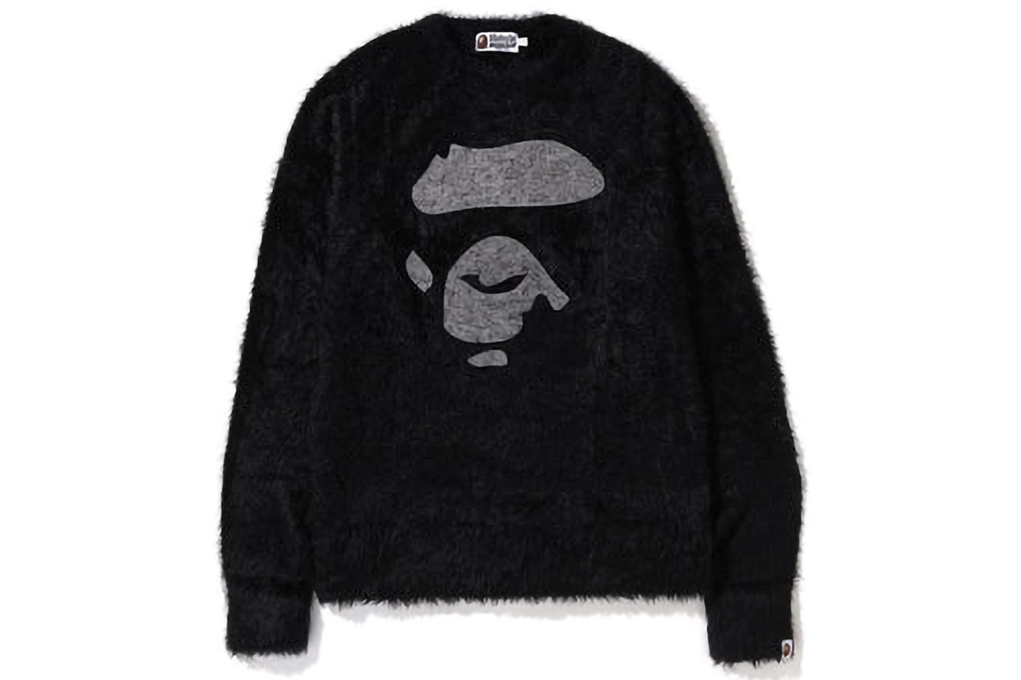 Pre-owned Bape Ape Face Knit Black