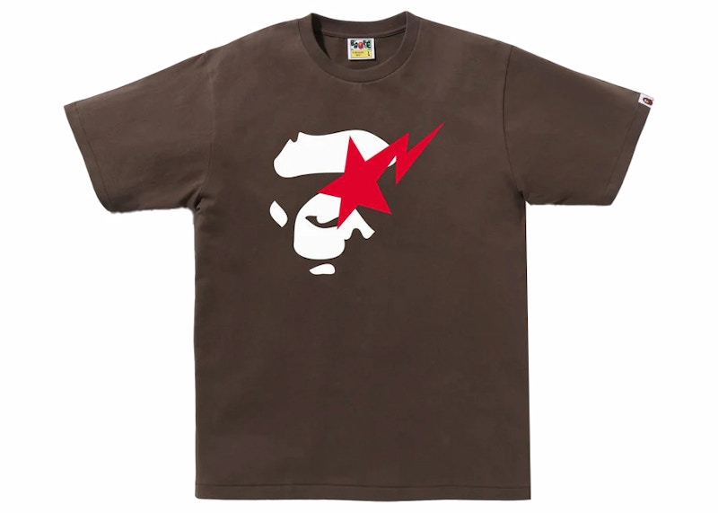 BAPE Ape Face Sta Tee Brown Men's - FW23 - US