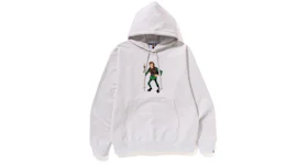 BAPE Ape Graphic Relaxed Fit Pullover Hoodie Grey