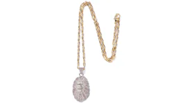 BAPE Ape Head Crystal Stone Necklace (FW22) Gold
