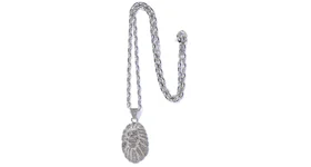 BAPE Ape Head Crystal Stone Necklace (FW22) Silver