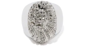 BAPE Ape Head Crystal Stone Ring (FW22) Silver