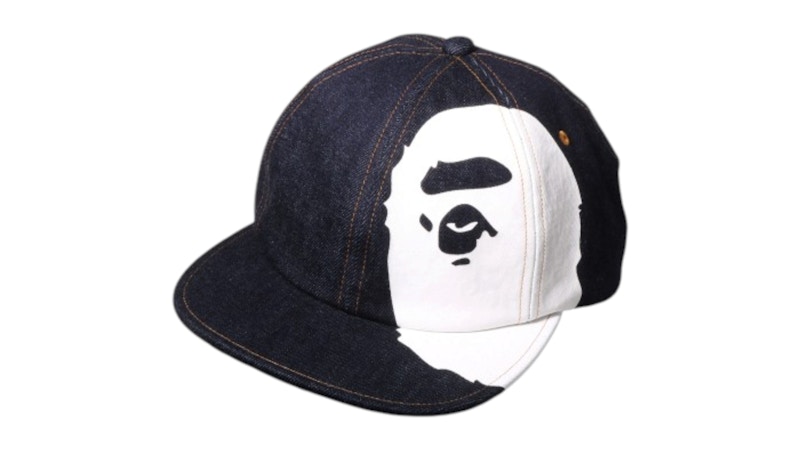 BAPE Ape Head Denim Panel Cap Denim