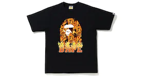 BAPE Ape Head Flame T-Shirt Black/Orange