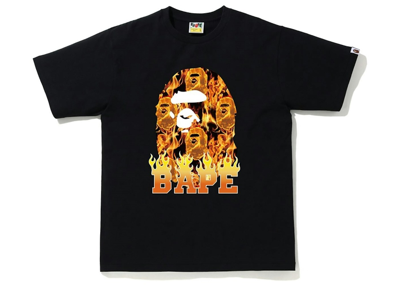 bape flame t shirt