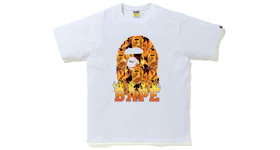 BAPE Ape Head Flame T-Shirt White/Orange