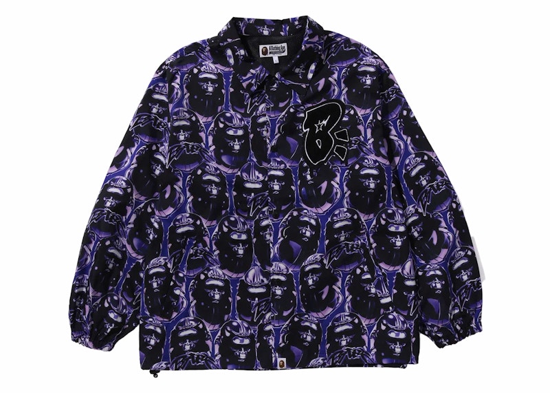 BAPE Giant Ape Head Varsity Jacket Purple Men's - FW22 - US