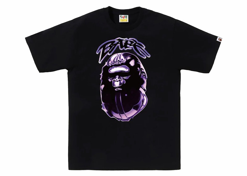 BAPE Ape Head Graffiti Tee Black Men's - FW23 - US