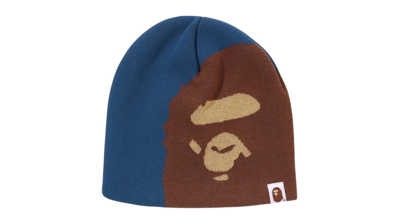 【お年玉セール特価】 BAPE Ape JP - Blue Beanie Knit Head 帽子