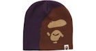 BAPE Gorro de punto Ape Head Violeta