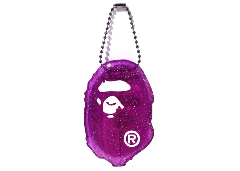 BAPE Ape Head Lame Coin Case Purple FW21 US