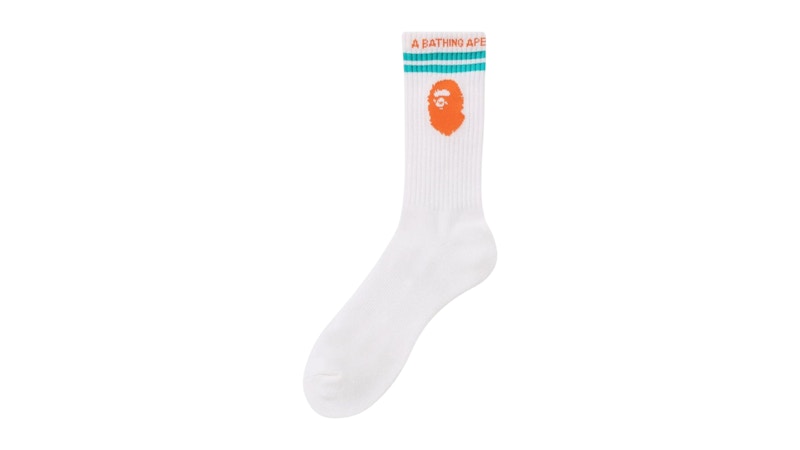 BAPE Ape Head Line Socks Socks White