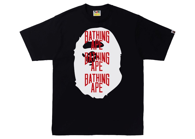 BAPE Ape Head Multi Print Tee (SS22) Black Men's - SS22 - US