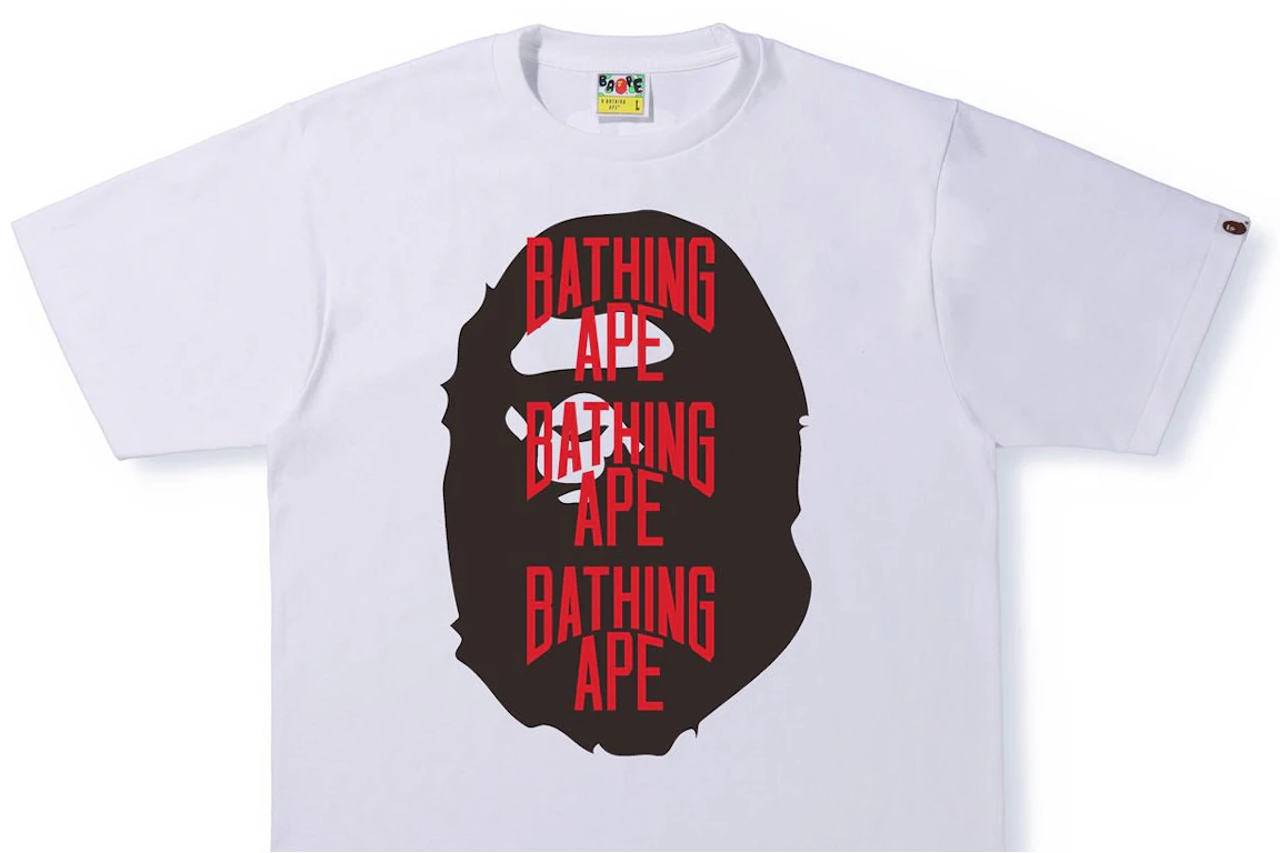 BAPE Ape Head Multi Print Tee (SS22) White