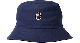 BAPE Ape Head One Point Bucket Hat Navy