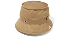 BAPE Ape Head One Point Bucket Hat (SS20) Beige