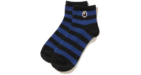 BAPE Ape Head One Point Hoop Ankle Socks Black/Blue