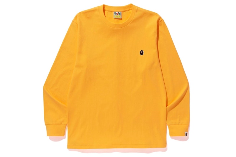 BAPE Ape Head One Point LS Tee Yellow