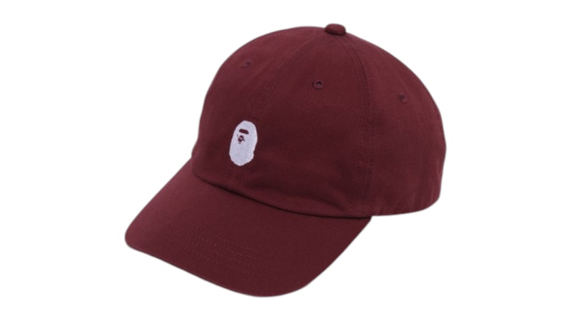 BAPE Ape Head One Point Panel Cap Burgundy