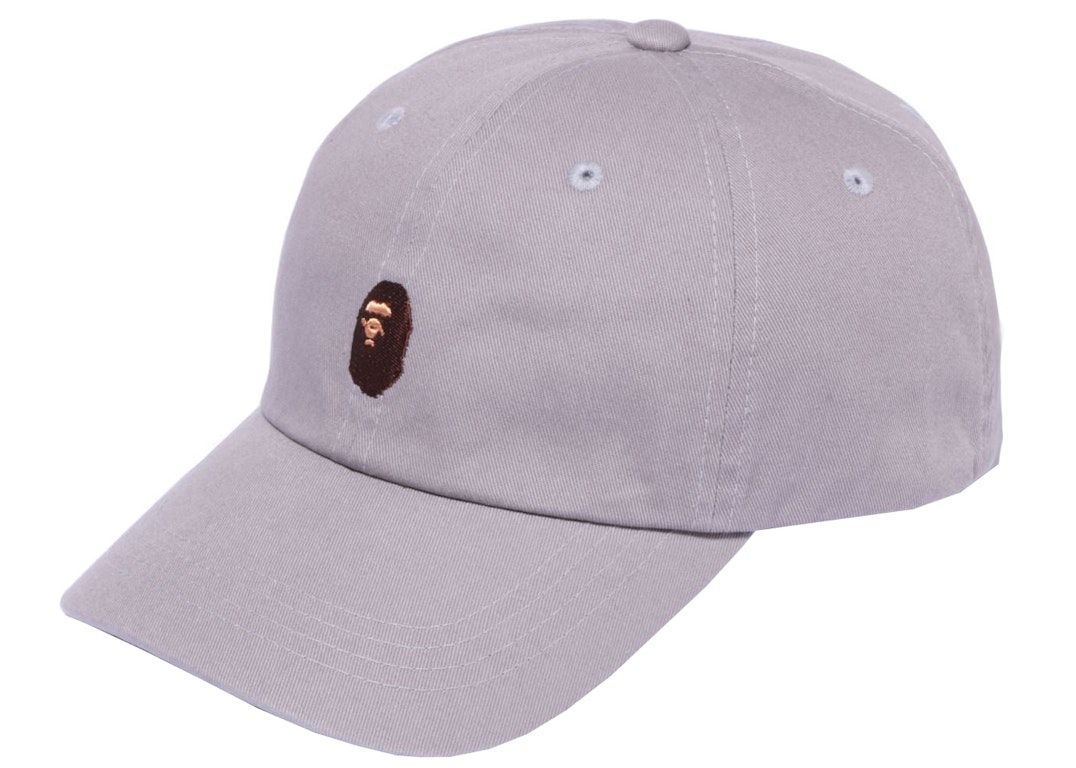 Pre-owned Bape Ape Head One Point Panel Cap (ss22) Gray