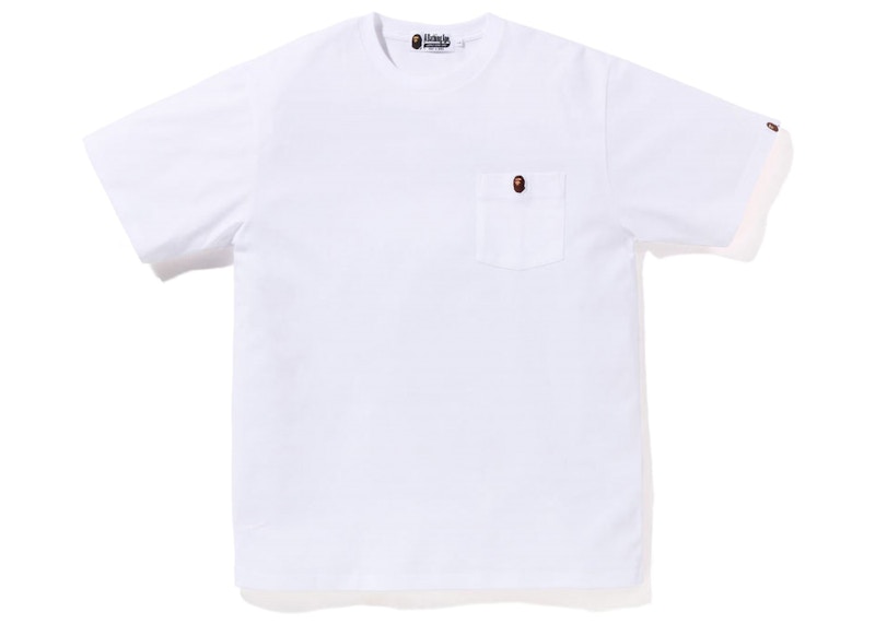 BAPE Ape Head One Point Pocket Tee (FW22) White Men's - FW22 - US