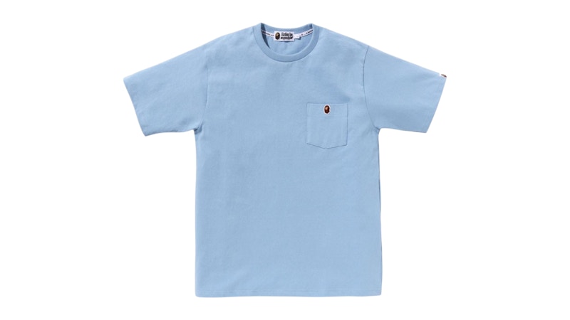 BAPE Ape Head One Point Pocket Tee Sax