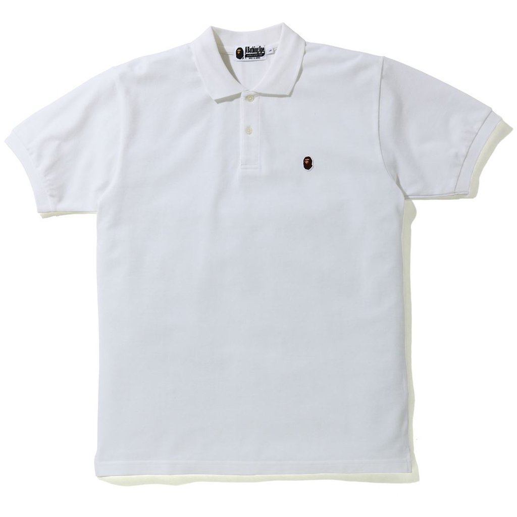 BAPE Ape Head One Point Polo White Men's - SS20 - US