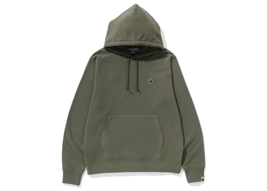 BAPE Ape Head One Point Pullover Hoodie Olivedrab