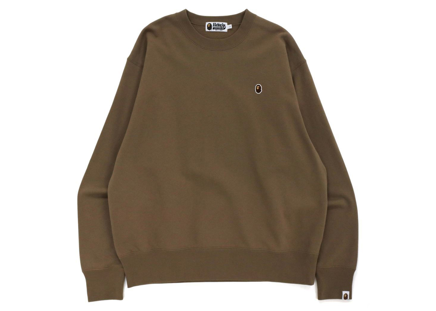 BAPE Ape Head One Point Relaxed Fit Crewneck Beige - FW21 メンズ - JP