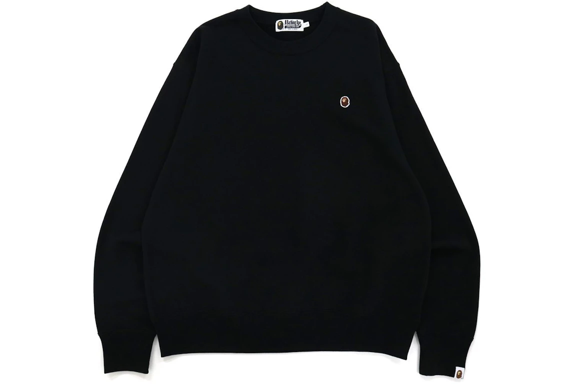 BAPE Ape Head One Point Relaxed Fit Crewneck Black