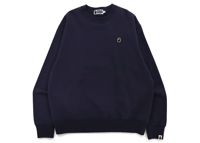 BAPE Ape Head One Point Relaxed Fit Crewneck Purple Men's - FW21 - US