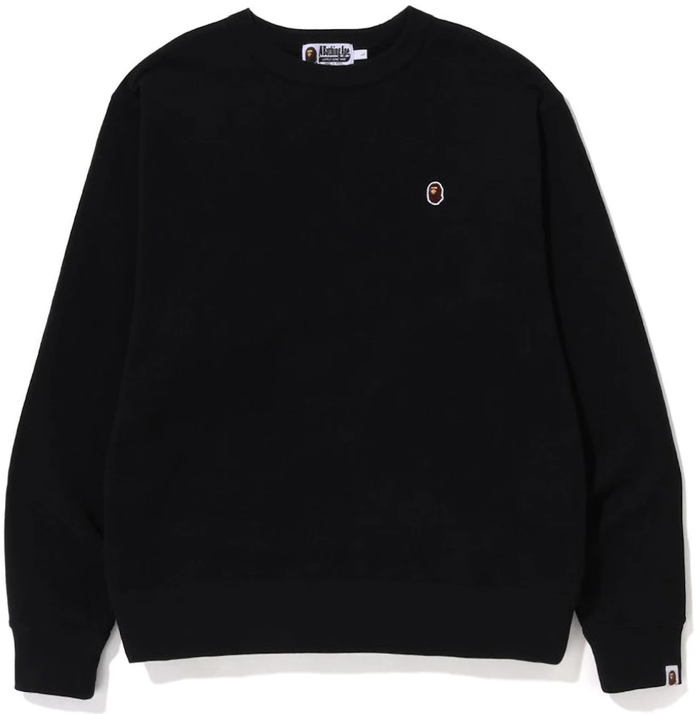 BAPE Ape Head One Point Relaxed Fit Crewneck (SS23) Black Men's - SS23 - US