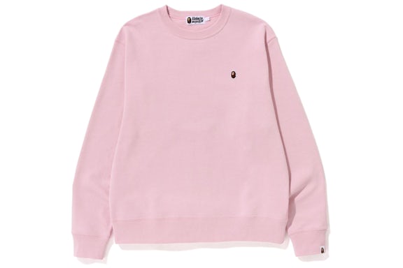 BAPE Ape Head One Point Relaxed Fit Crewneck (SS23) Pink