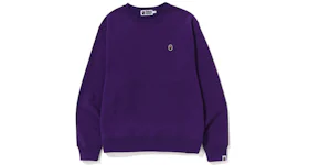 BAPE Ape Head One Point Relaxed Fit Crewneck (SS23) Purple