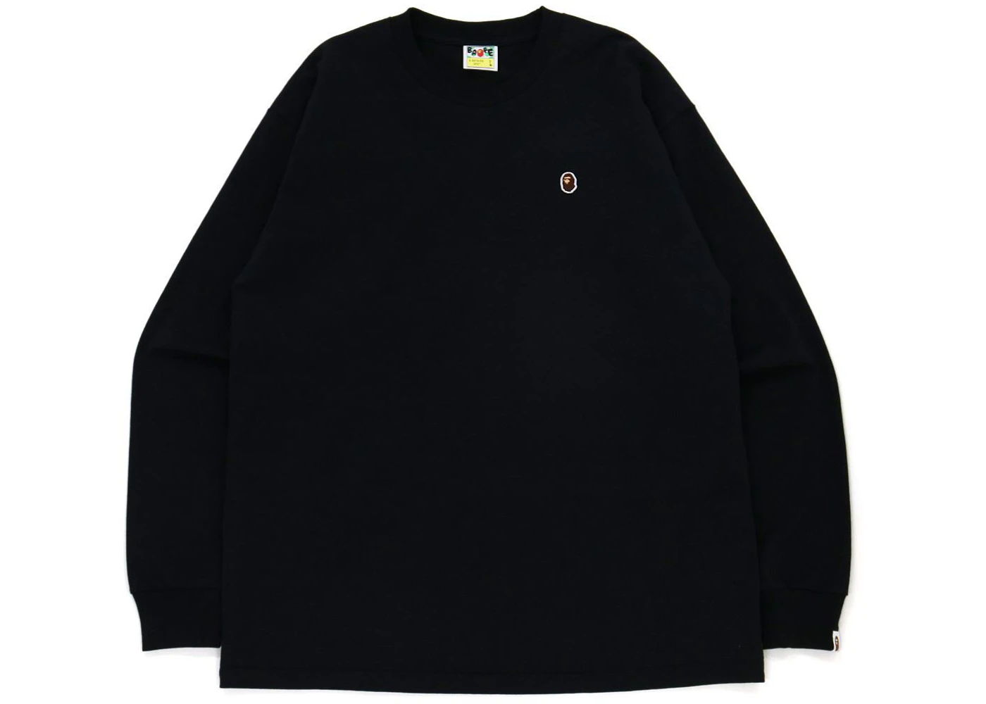 BAPE Ape Head One Point Relaxed Fit L/S Tee Black Men's - FW21 - US