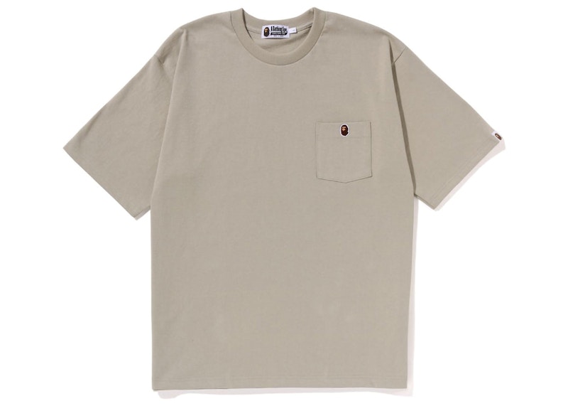 BAPE Ape Head One Point Relaxed Fit Pocket Tee (SS23) Beige Men's