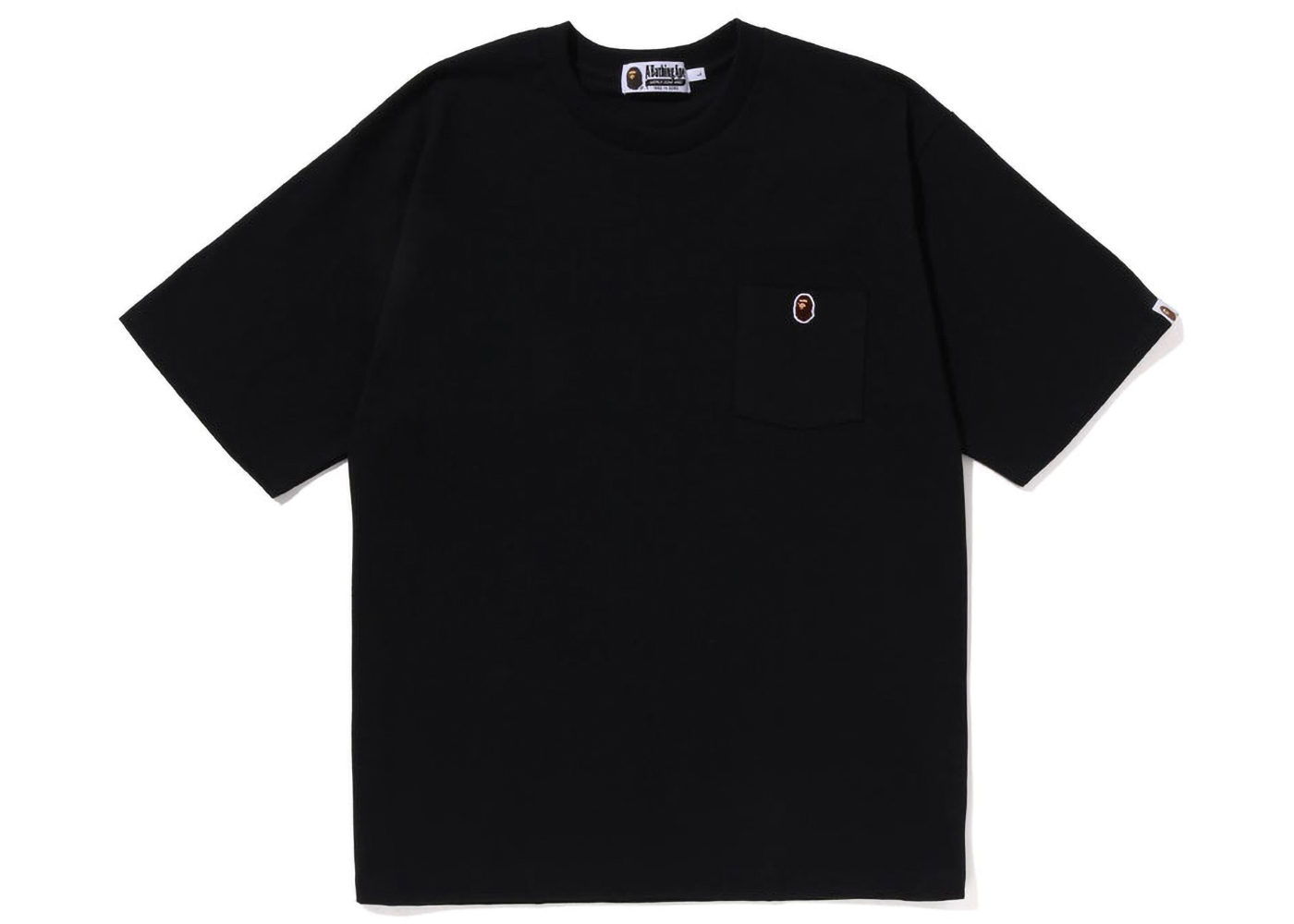 BAPE Ape Head One Point Relaxed Fit Pocket Tee (SS23) Black Men's