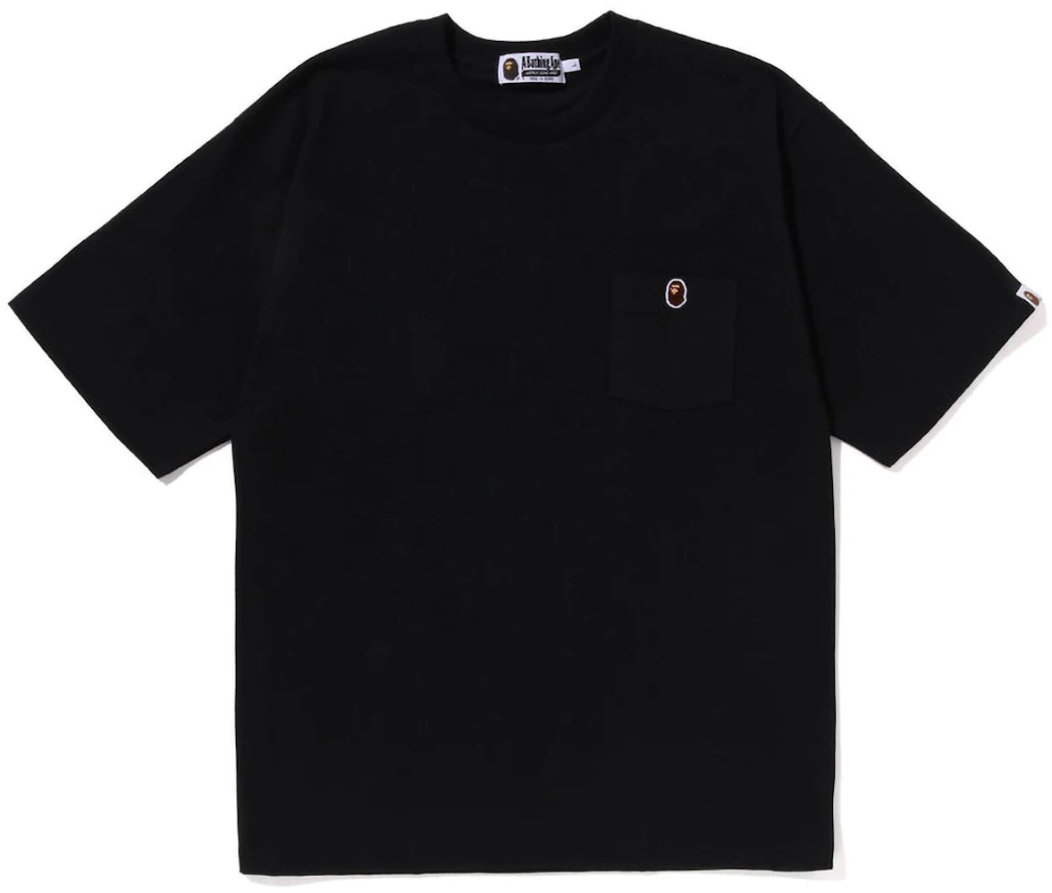 BAPE Ape Head One Point Relaxed Fit Pocket Tee (SS23) Black Men's ...