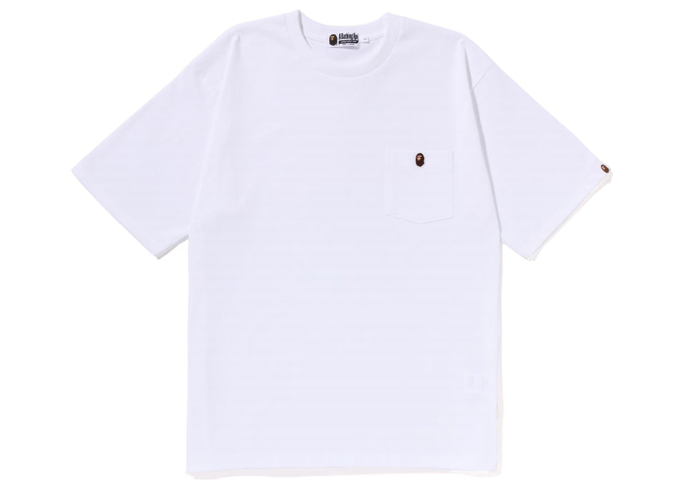 BAPE Ape Head One Point Relaxed Fit Pocket Tee (SS23) White Men's