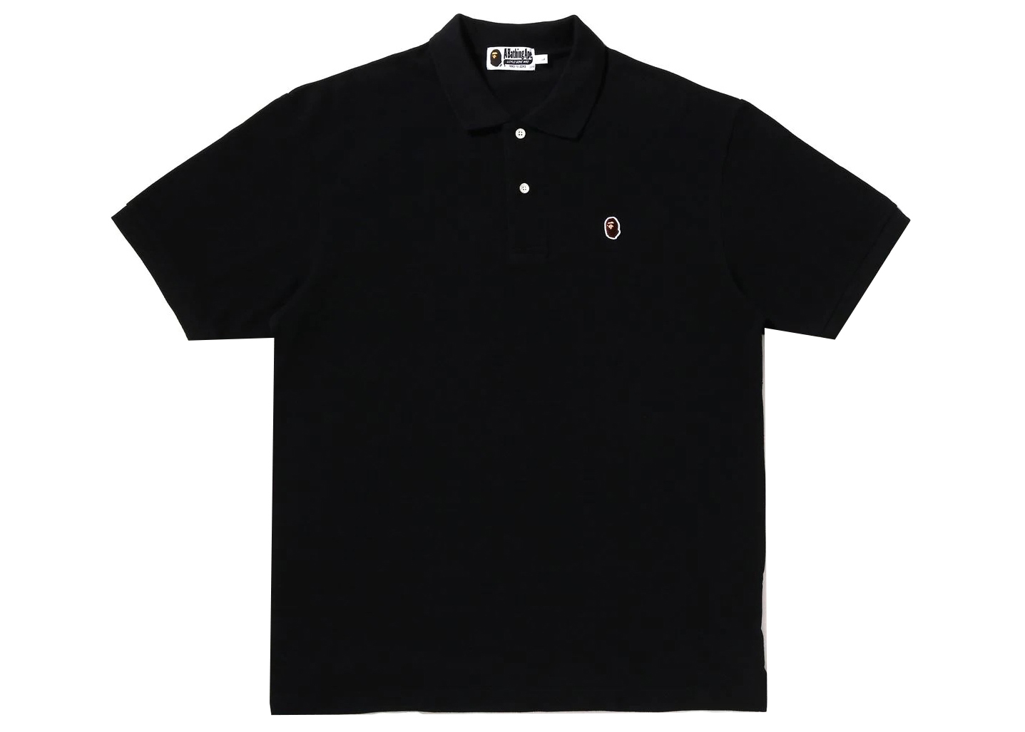 BAPE Ape Head One Point Relaxed Fit Polo Black Men s SS22 SS23 US