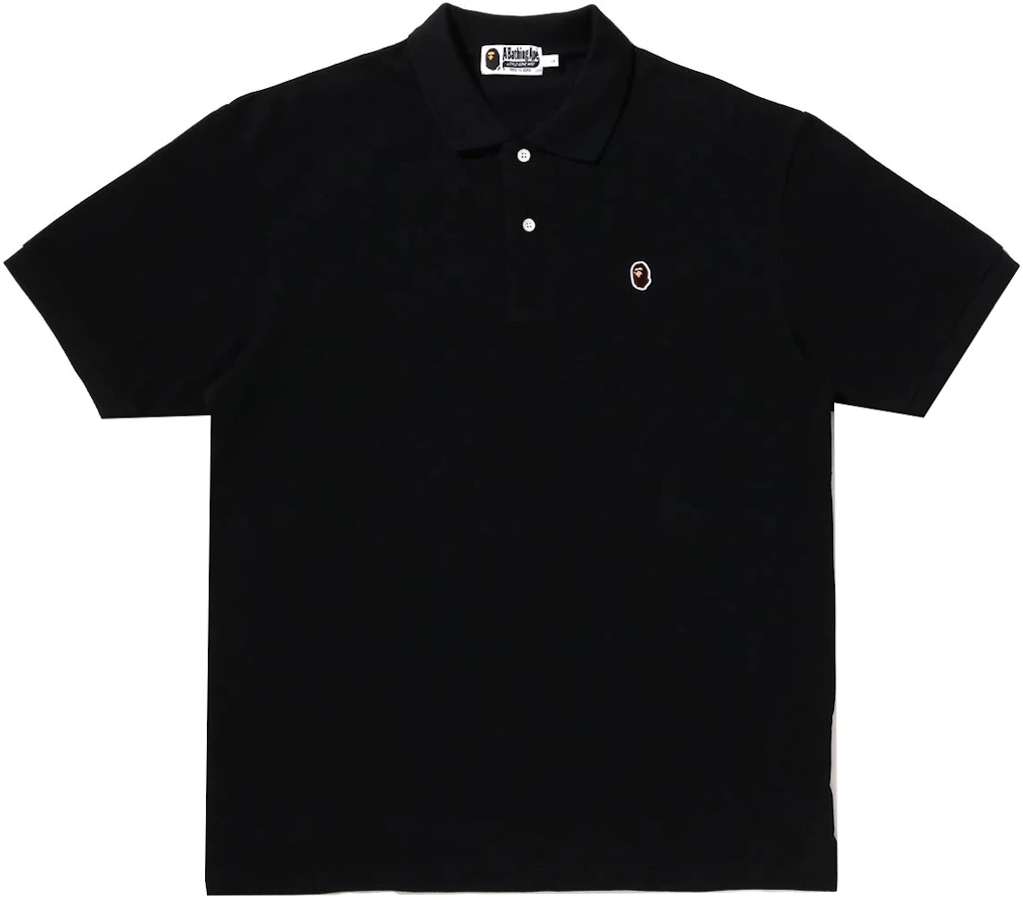 BAPE Ape Head One Point Relaxed Fit Polo Black Men's - SS22/SS23 - US