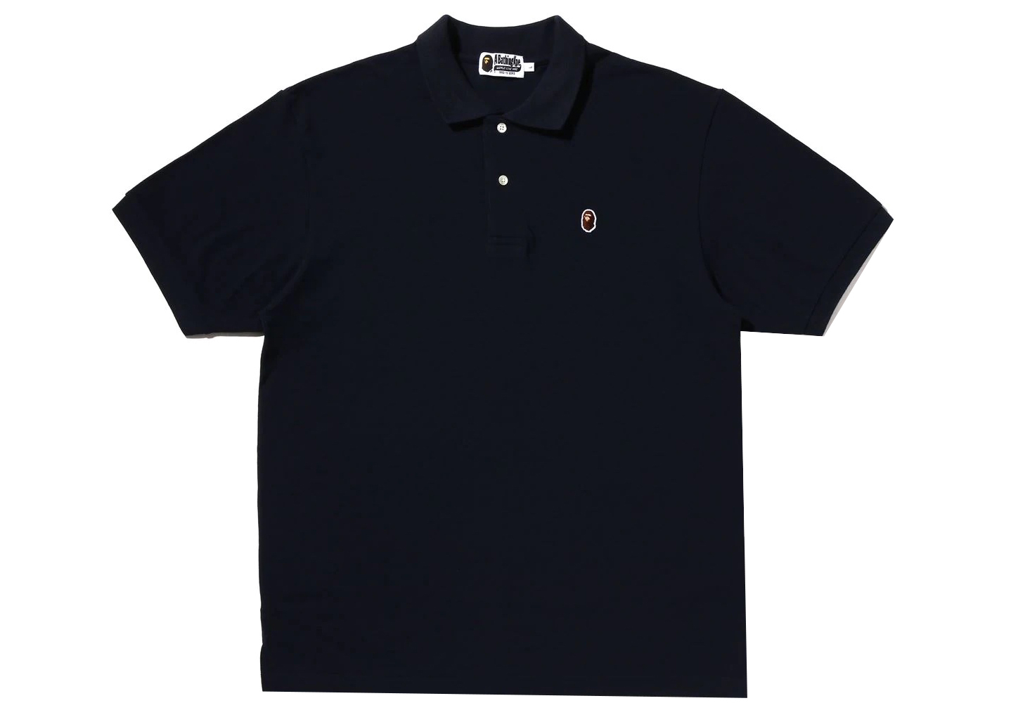 BAPE Ape Head One Point Relaxed Fit Polo Navy Men's - SS22/SS23 - US