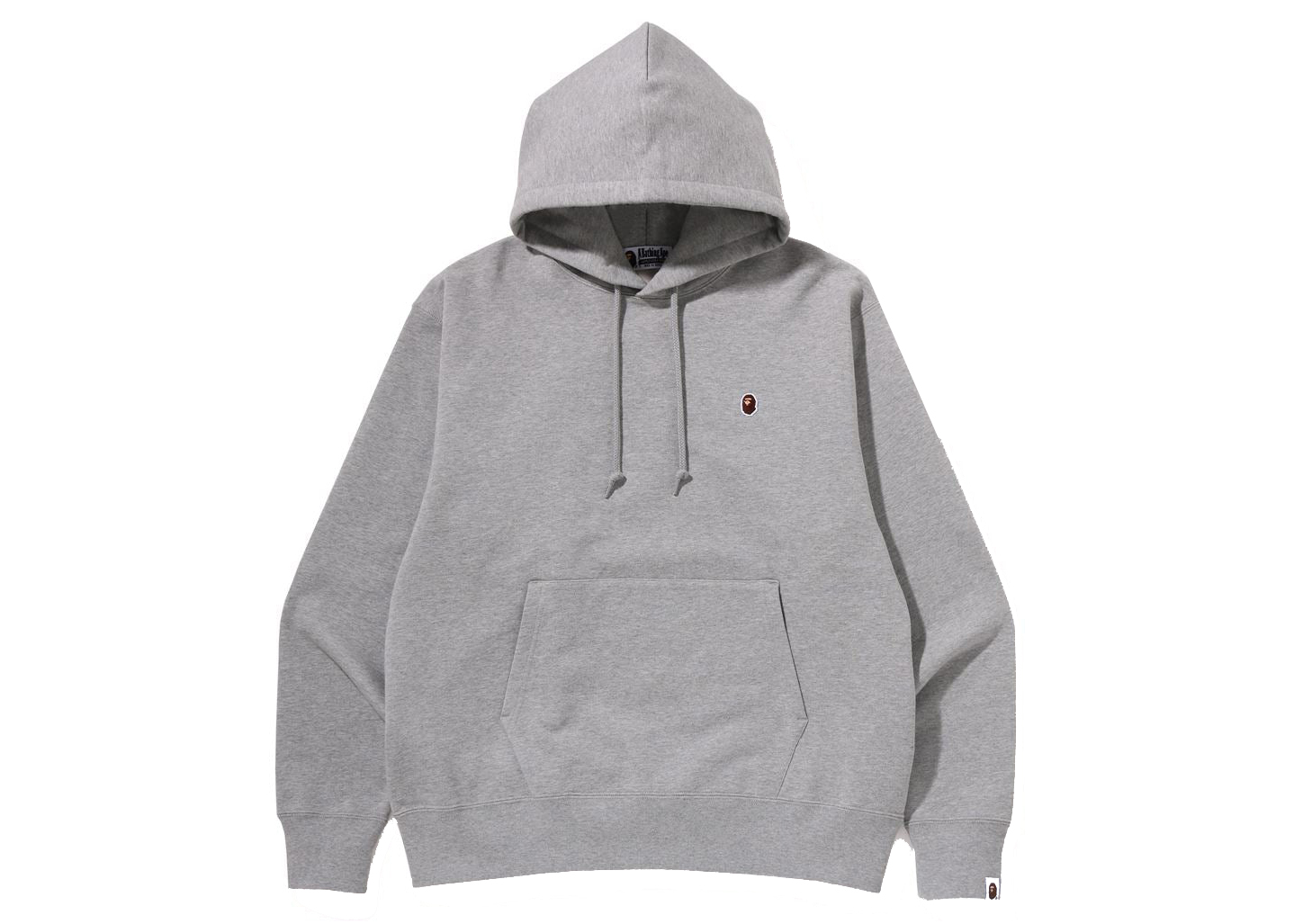 BAPE Ape Head One Point Relaxed Fit Pullover Hoodie Gray Men's