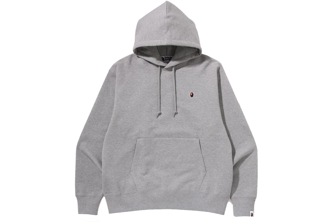 BAPE Ape Head One Point Relaxed Fit Pullover Hoodie Gray