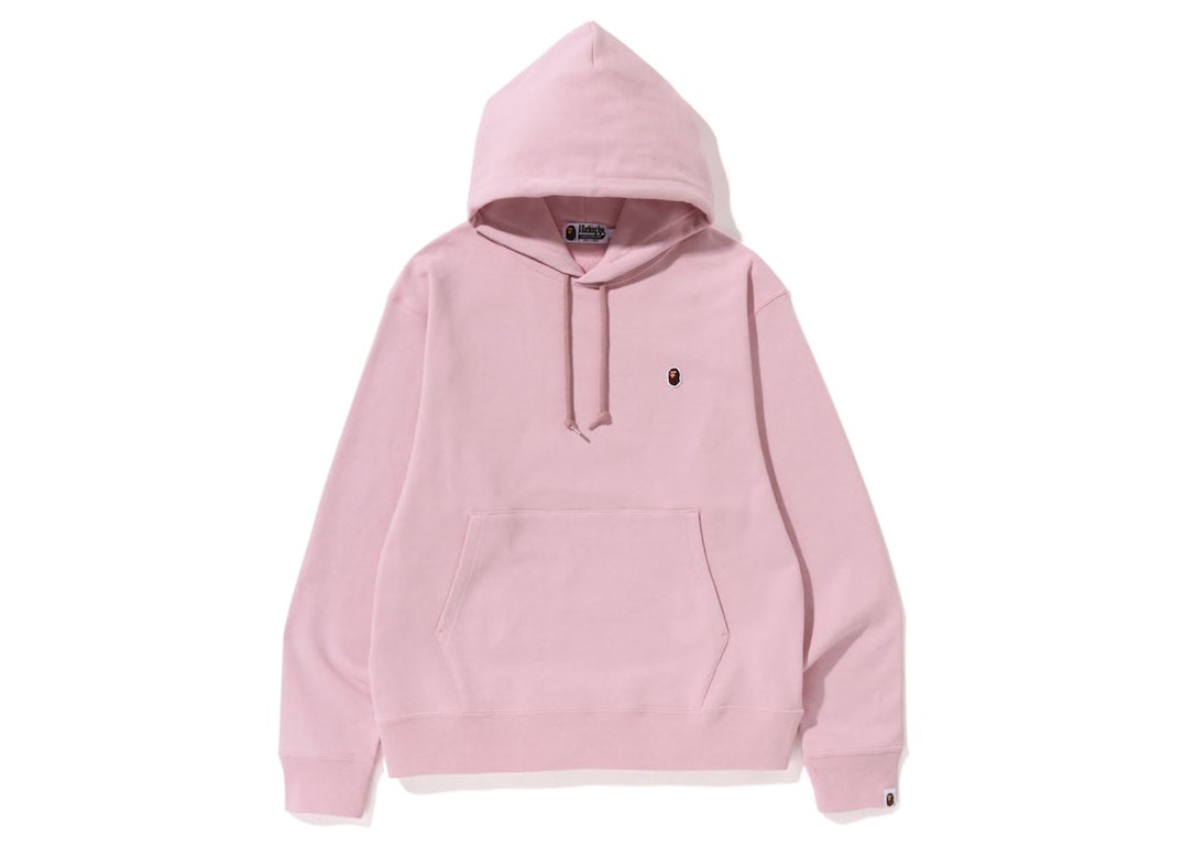 Pre-owned Bape Ape Head One Point Relaxed Fit Pullover Hoodie (ss23) Pink