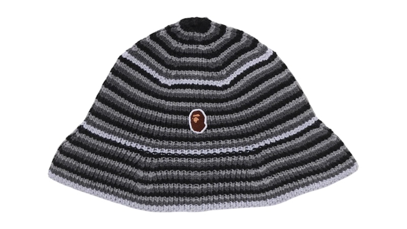 BAPE Ape Head One Point Stripe Knit Hat Black Men's - SS26 - US